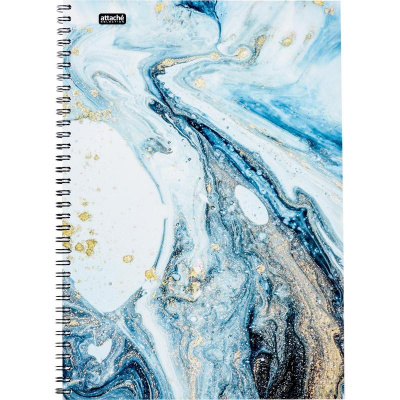 Бизнес-тетрадь А4 в клетку 96 л на спирали Attache Selection Fluid серо-голубая, цена, описание, фото 1 Бизнес-тетрадь А4 в клетку 96 л на спирали Attache Selection Fluid серо-голубая - фото 1