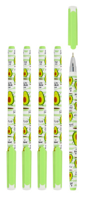 Ручка шариковая Lorex Slim Soft Food Addiction Avocado 0.5 мм синяя - фото 7