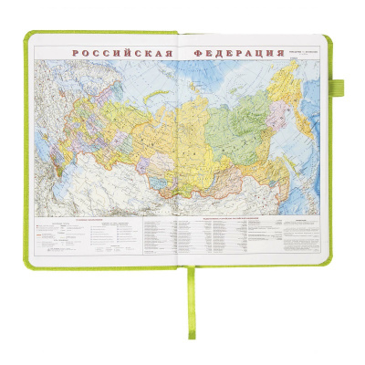 Ежедневник недатированный А5 экокожа 136 л Brauberg Finest зеленый - фото 4