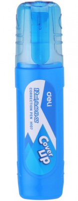 Корректирующая ручка 12 мл Deli EH10790 на быстросохнущей основе цвет корпуса синий - фото 1