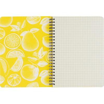 Бизнес-тетрадь А5 в клетку 100 л на спирали Attache Selection ароматизированная КЛЕМЕНТИН желтая - фото 5