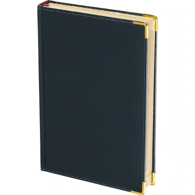 Ежедневник полудатированный А5 208 л Bruno Visconti Imperium натур.кожа синий (золотистый обрез) - фото 1