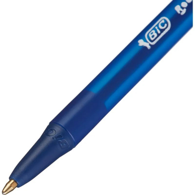 Ручка шариковая автоматическая BIC Round Stic Clic 0.32 мм синяя - фото 4