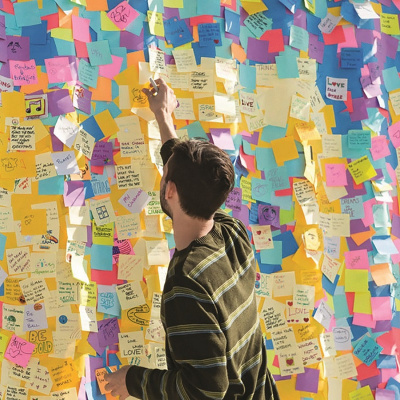 Блок для записей с клеевым краем 51х51 мм Post-it Зима (1 блок 400 листов) - фото 3