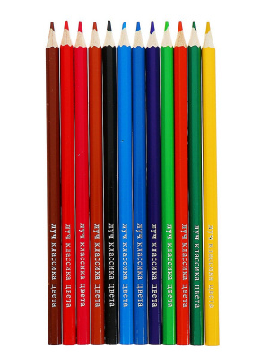 Карандаши цветные 12 цветов шестигранные Луч Классика - фото 3