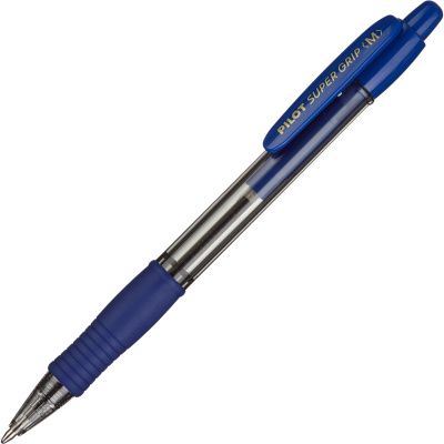 Ручка шариковая автоматическая Pilot BPGP-10R-M L Super Grip 0.25 мм синяя - фото 4