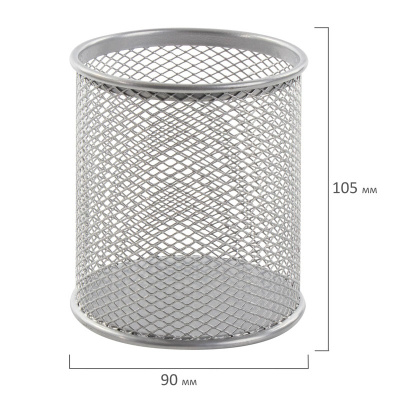 Набор настольный металлический 4 предмета Brauberg Germanium серебристый - фото 3