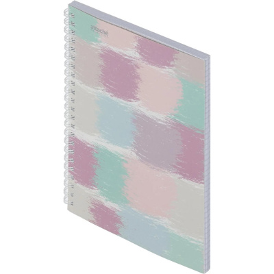 Бизнес-тетрадь А5 в клетку 80 л на спирали Attache Selection Pastel Квадраты - фото 8
