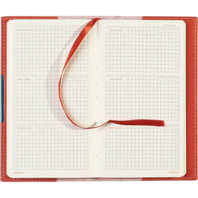 Еженедельник недатированный А6 искусственная кожа 80 л Bruno Visconti Metropol красный - фото 5