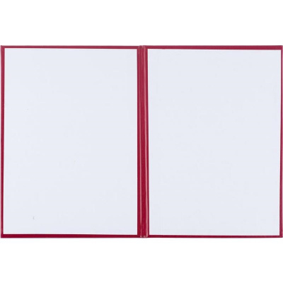 Папка адресная А4 с виньеткой бумвинил красная  - фото 2