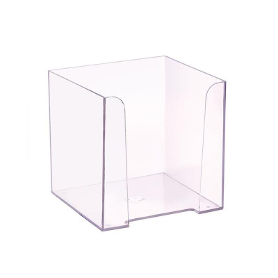 Подставка для бумажного блока 90х90х90 мм прозрачная - фото 1