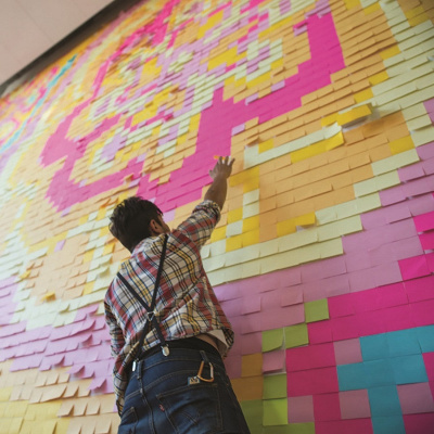 Блок для записей с клеевым краем 51х51 мм Post-it Зима (1 блок 400 листов) - фото 2