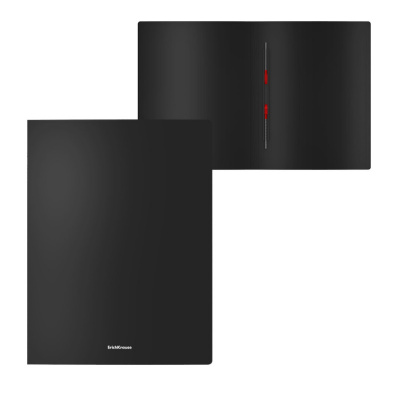 Скоросшиватель пластиковый A4 до 150 листов с пружинным механизмом Erich Krause Matt Classic черный - фото 1