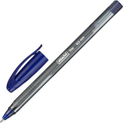 Ручка шариковая Attache Glide Trio 0.5 мм синяя - фото 1