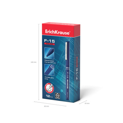 Ручка капиллярная Erich Krause F-15 Classic 0.6 мм синяя - фото 2