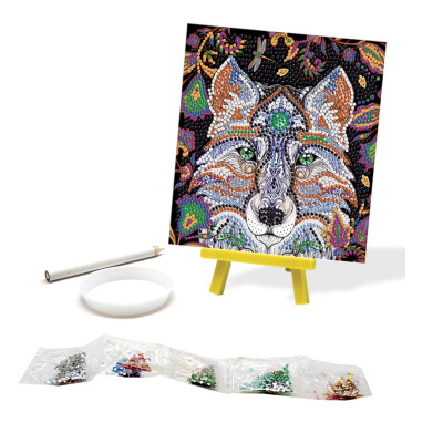 Алмазная мозаика Арт-Терапия Ночной волк более 1000 элементов 20х20 см ORIGAMI - фото 3