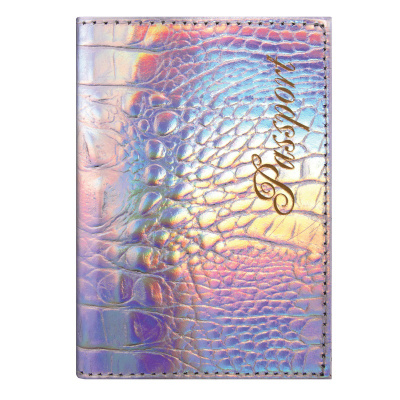 Обложка для паспорта 97х138 мм из натуральной кожи Staff Profit перламутровая - фото 1