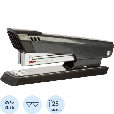 Степлер канцелярский до 25 листов Maped Start графит - фото 1