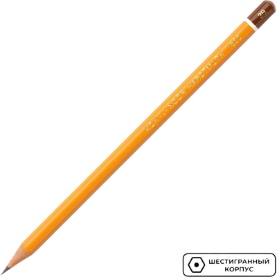 Карандаш чернографитный 3B шестигранный Koh-I-Noor Hardtmuth 1500 заточенный - фото 4