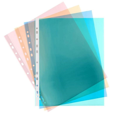 Файл-вкладыш А4 35 мкм цветной рифленый Attache (уп. 100 шт) - фото 1