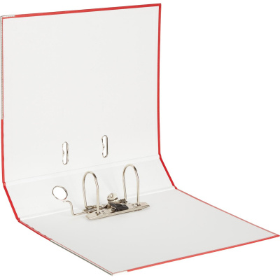 Папка-регистратор А4 75 мм Attache красная ПВХ и бумвинил с металлическим уголком - фото 4