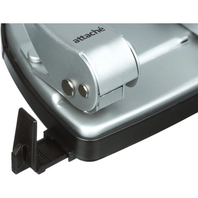 Дырокол до 30 листов Attache 6730 серебристый с линейкой - фото 7