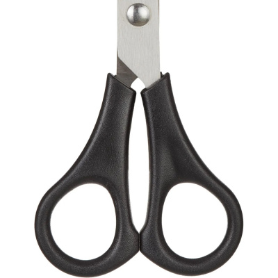 Ножницы 160 мм тупоконечные с пластиковыми симметричными ручками черного цвета Attache - фото 2