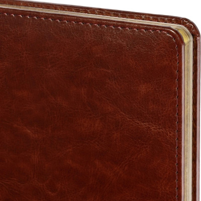 Ежедневник недатированный А5 искусственная кожа 136 л Attache Sidney nebraska коричневый - фото 6