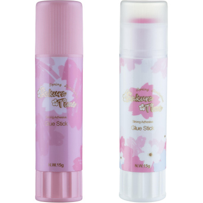 Клей-карандаш школьный 15г M&G Sakura, цвет корпуса в ассортименте - фото 8