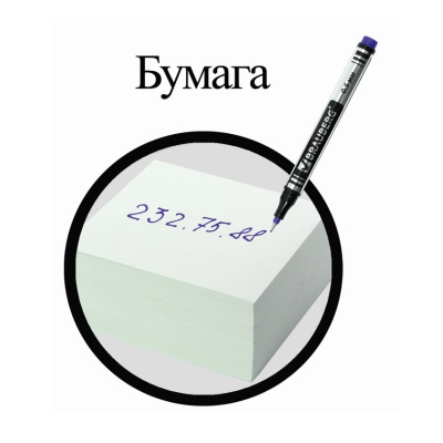 Маркер перманентный синий Brauberg Jet (толщина линии 0.5 мм) - фото 8