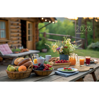 Календарь настенный квартальный 3-х блочный 2026 Деревня 305х675мм, на спирали - фото 2