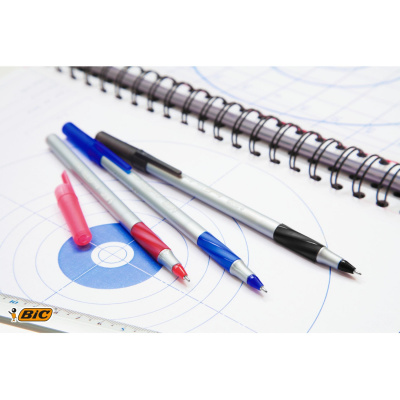 Ручка шариковая BIC Round Stic Exact 0.35 мм синяя - фото 3