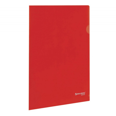 Папка уголок А4 150 мкм Brauberg красная - фото 2