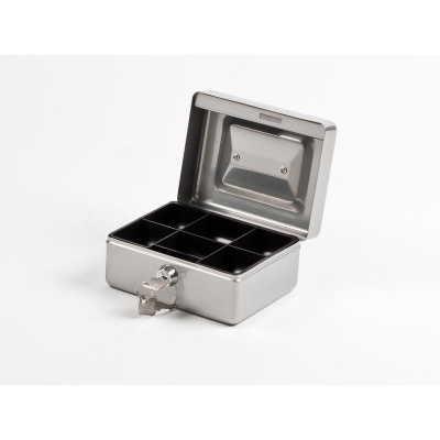 Кешбокс 152х118х80 мм Office-Force серебро, цена, описание, фото 2 Кешбокс 152х118х80 мм Office-Force серебро - фото 2