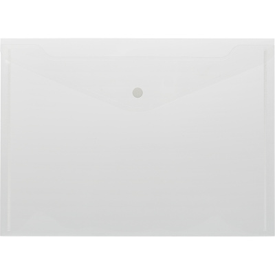 Папка-конверт на кнопке А4 до 120 листов Attache прозрачная - фото 1