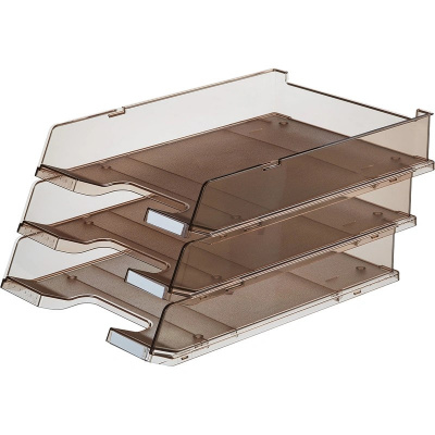 Лоток для бумаг горизонтальный тонированный Han с индексным окном - фото 6