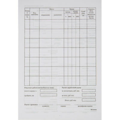 Бланк Путевой лист легкого автомобиля в термоусадочной упаковке - фото 2