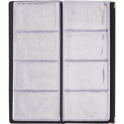 Визитница настольная на 112 визиток искусственная кожа Koh-I-Noor Gama черная с уголками - фото 2