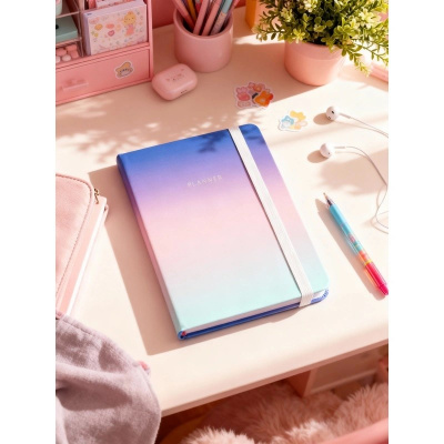 Ежедневник недатированный А5 искусственная кожа 136 л Attache Selection Rainbow комбинированный - фото 4