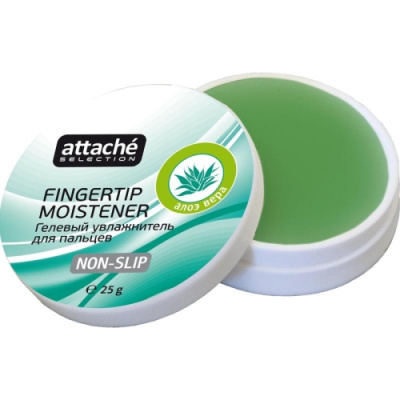 Подушка для смачивания пальцев гелевая Attache Selection Алоэ вера - фото 1