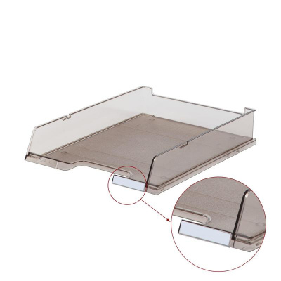 Лоток для бумаг горизонтальный серый Han - фото 1