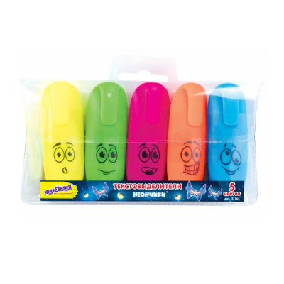 Набор текстовыделителей 5 цветов Юнландия Неончики (толщина линии 1-5 мм), цена, описание, фото 4 Набор текстовыделителей 5 цветов Юнландия Неончики (толщина линии 1-5 мм) - фото 4
