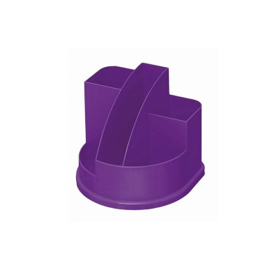 Подставка для канцелярских мелочей 5 отделений Стамм фиолетовая - фото 1