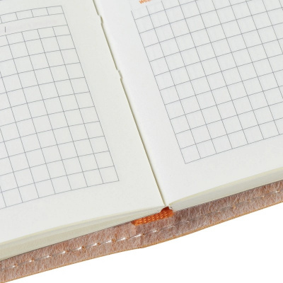 Еженедельник недатированный А6 искусственная кожа 80 л Bruno Visconti Metropol оранжевый - фото 3