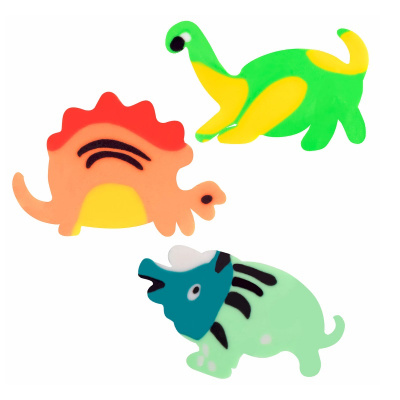 Ластик резиновый 35х23х5 мм фигурный Пифагор Динозаврики - фото 1