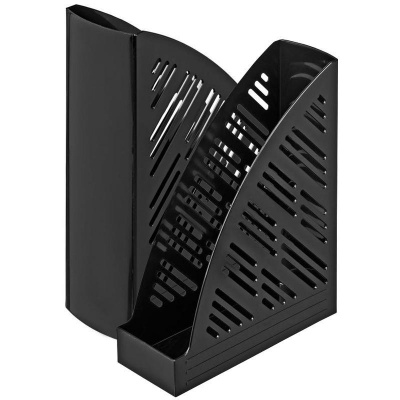 Вертикальный накопитель для бумаг 85 мм пластиковый черный Attache (уп. 2 шт) - фото 1