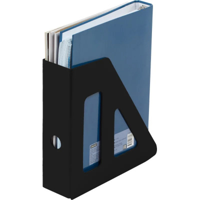 Вертикальный накопитель для бумаг 70 мм пластиковый черный Attache - фото 3