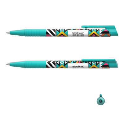 Ручка шариковая автоматическая Erich Krause ColorTouch Matic Ornament 0.35 мм синяя  - фото 5