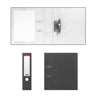 Папка-регистратор А4 70 мм Erich Krause Basic серая - фото 4