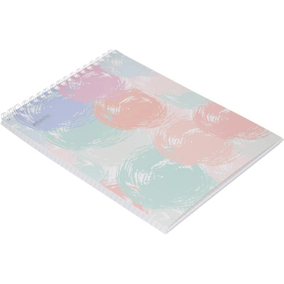 Блокнот А5 в клетку 80 л на спирали Attache Selection Pastel Круги - фото 7